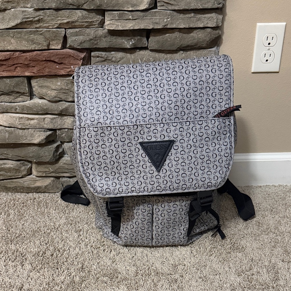 Stylish Gray Guess Backpack